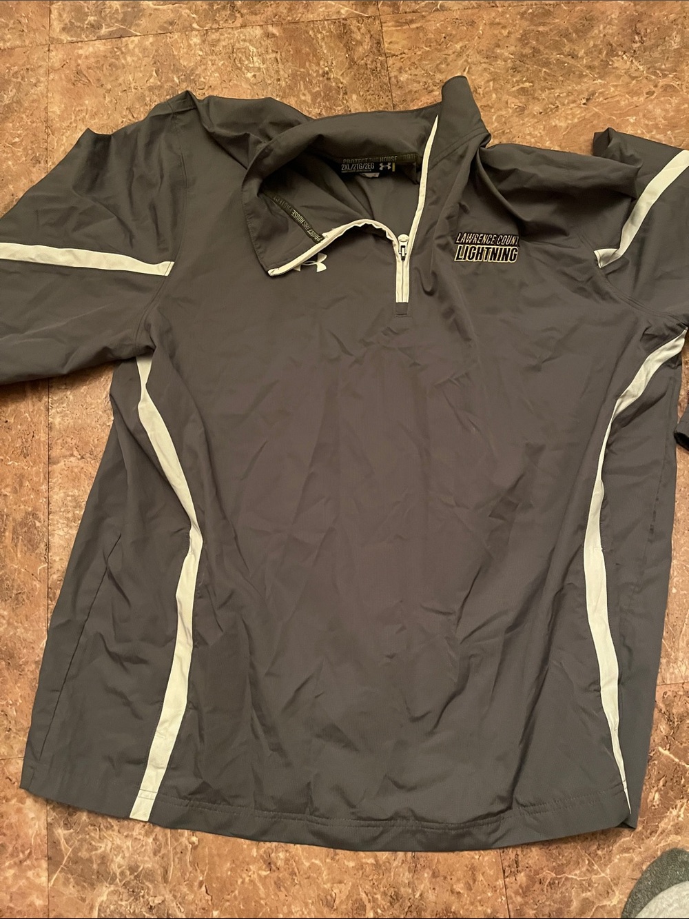Under Armour Charcoal and Light Gray Half-Zip Athletic Pullover